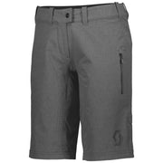 Scott women's dark grey trail shorts with zip side pocket and belt loops