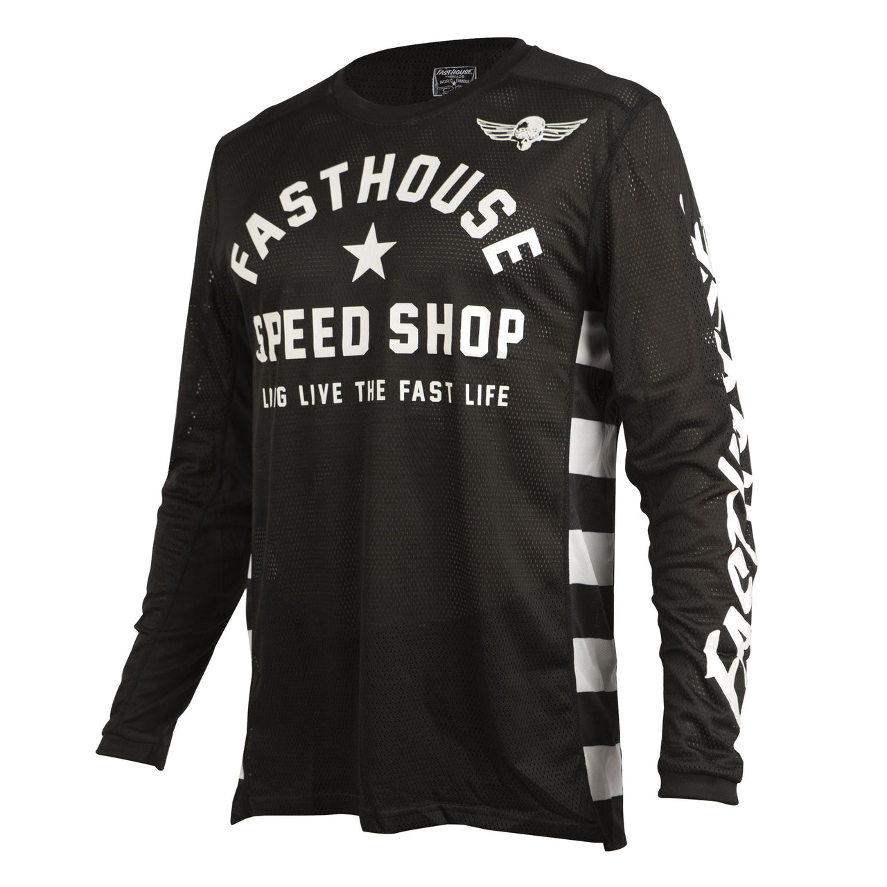 Fasthouse Originals air-cooled jersey, black long sleeve with large front graphic