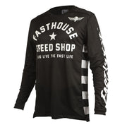 Fasthouse Originals air-cooled jersey, black long sleeve with large front graphic