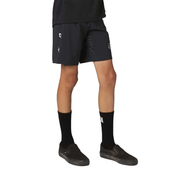 Youth Flexair shorts, dark gray/black with side logo and perforated graphic panels