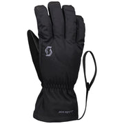 Scott Ultimate GTX black waterproof gloves with wrist drawstring and logo