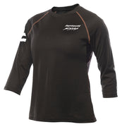 Women’s Fasthouse Sidewinder alloy raglan jersey, black with orange contrast seams and logo.