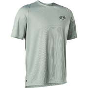 Light green short-sleeve performance jersey with Fox head logo on chest