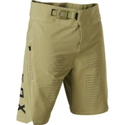 Youth Flexair shorts, olive/bark with side logo and perforated mesh-style graphics