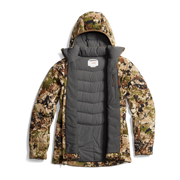 SITKA Gear women's Kelvin Lite down jacket with gray insulated lining exposed