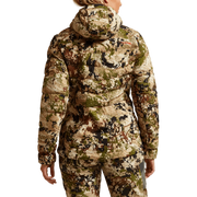 SITKA Gear women's Kelvin Lite down jacket, camouflage close-up from side/back