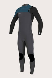 O'Neill Hyperfreak TB3 3/2mm Youth Chest Zip Wetsuit - GN/BLK/BLU / 10