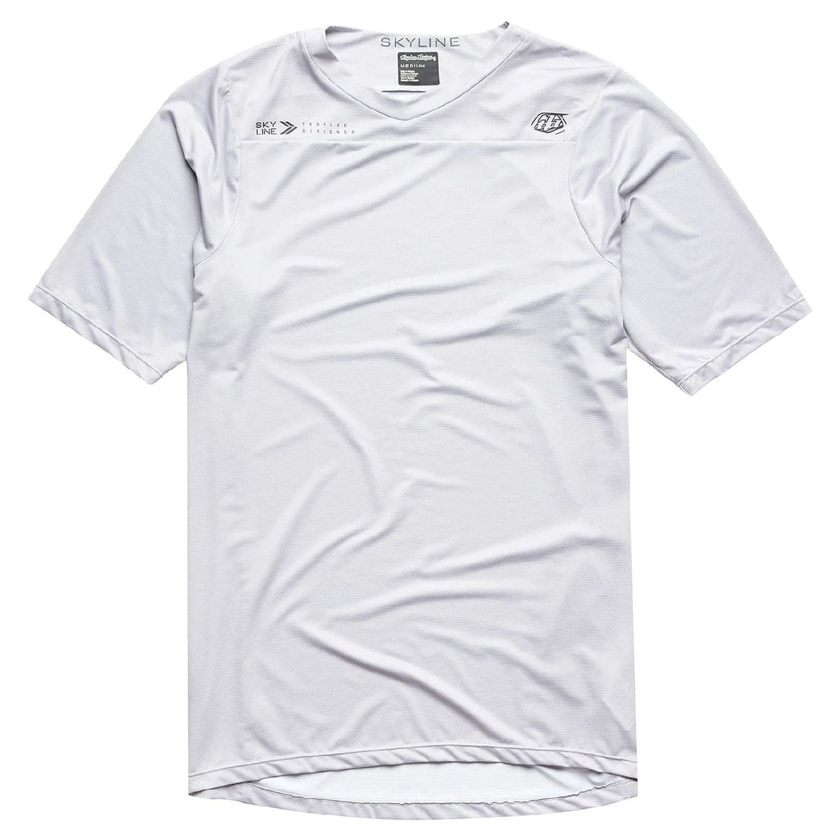 Troy Lee Designs Skyline short-sleeve jersey, light gray with small chest logo
