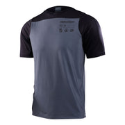 Troy Lee Designs Skyline short-sleeve jersey, dark gray with black sleeves and chest print