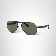 Ray-Ban Aviator RB3549 Sunglasses - Matte Black/Dark Green / 61 mm - 8053672671070 - Additional Image 4