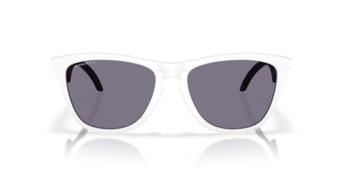 Oakley Frogskins Hybrid Sunglasses - Matte White/Prizm Grey / 55 mm - 888392642127