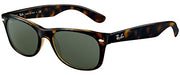 Ray-Ban New Wayfarer RB2132 Sunglasses - Tortoise / Crystal Green - 805289052432