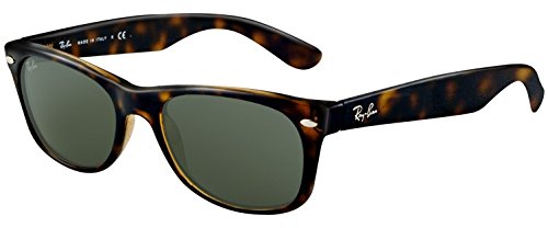 Ray-Ban New Wayfarer RB2132 Sunglasses - Tortoise / Crystal Green - 805289052432