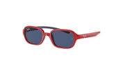 Ray-Ban RJ9074S Sunglasses - Red on Rubber Blue/Dark Blue / 39 mm - 8056597536165