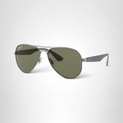 Ray-Ban Aviator RB3523 Sunglasses - Matte Gunmetal/Polarized Green / 59 mm - 8053672320442 - Additional Image 4
