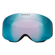 Oakley Flight Deck snow goggles with wide teal lens, black foam trim