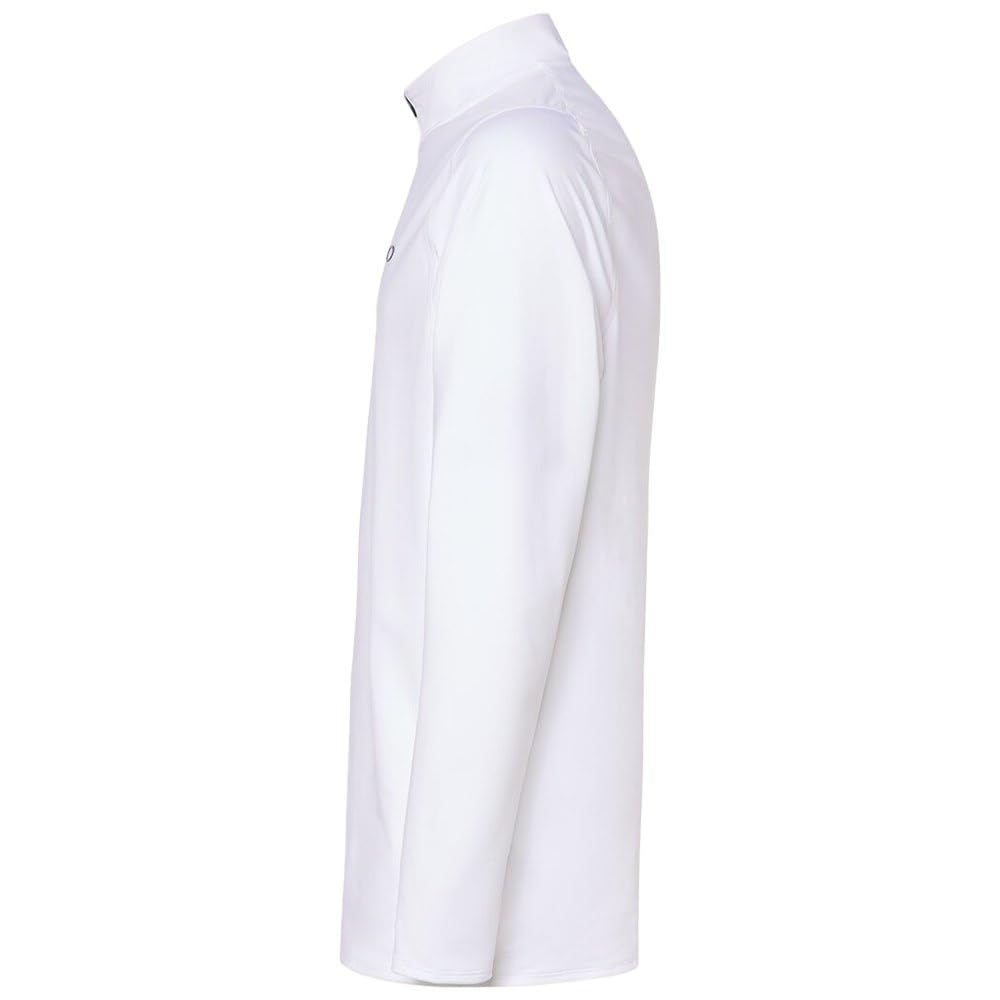Men's Oakley quarter-zip sweatshirt in arctic white, side profile, long sleeves