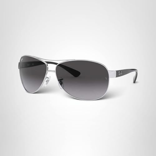 Ray-Ban Aviator RB3386 Sunglasses - Silver/Light Grey Gradient Dark Grey / 63 mm - 805289204312 - Additional Image 1
