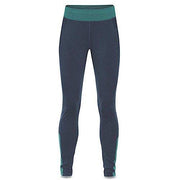 Dakine women's base layer pants, navy with teal waistband