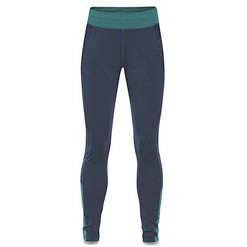 Dakine women's base layer pants, navy with teal waistband