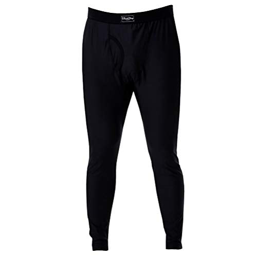 BLACKSTRAP mens base layer pants in black, full length, elastic waistband and cuffs