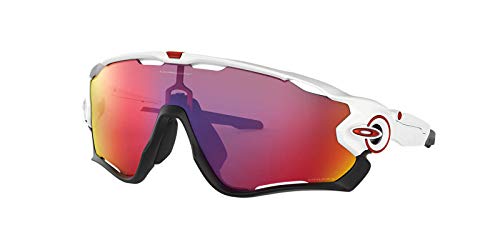 Oakley OO9290 Jawbreaker Sunglasses - Polished White on Black/Prizm Road / 31 mm - 888392090430