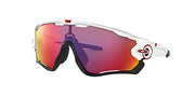 Oakley OO9290 Jawbreaker Sunglasses - Polished White on Black/Prizm Road / 31 mm - 888392090430