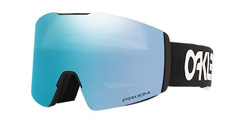 Snow goggles with blue mirrored lens and black strap, Prizm branding
