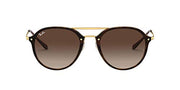 Ray-Ban Blaze Double Bridge RB4292N Sunglasses - Light Havana/Brown Gradient Dark Brown / 62 mm - 8053672837865