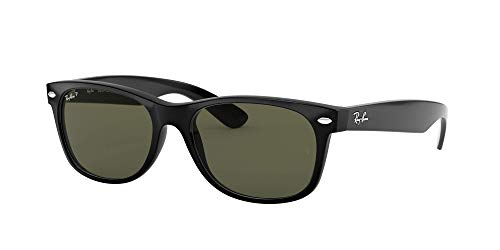 Ray-Ban New Wayfarer RB2132 Sunglasses - Black / Crystal Green Polarized / 55 mm - 805289083078