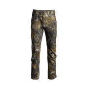 Men's lightweight camo hunting pants with belt loops and knee articulation