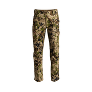 Men's camouflage hunting pants, full front view with digital tan-brown print.