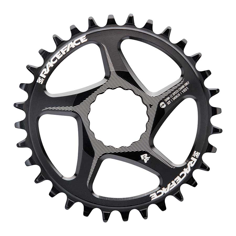 RaceFace direct-mount chainring, black aluminum wide-narrow teeth, 32t