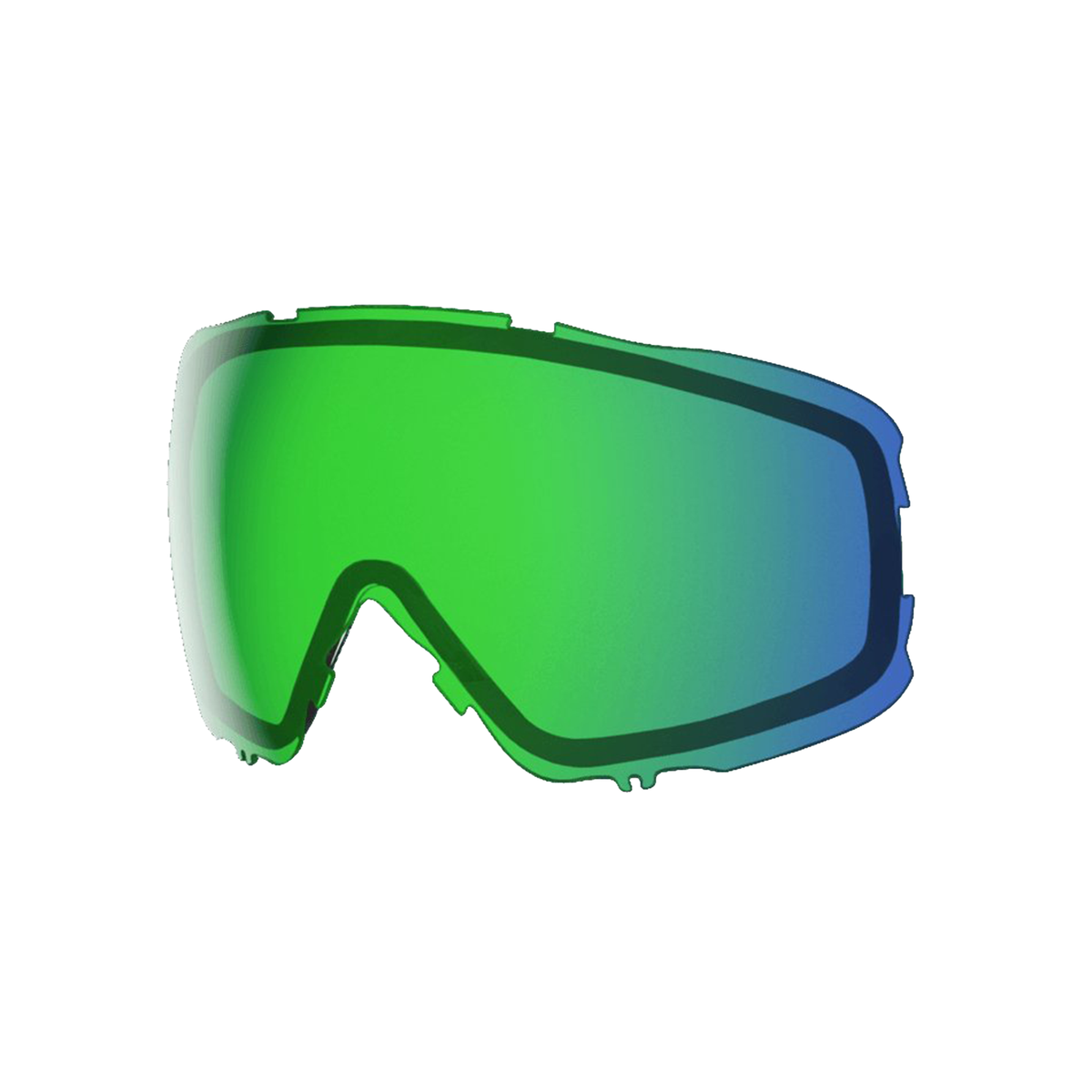 Smith Moment lens for goggles, green-blue gradient curved wrap with vented sides