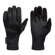 Black Traverse gloves, two-hand view with textured grip and padded cuff.