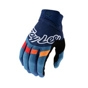 Troy Lee Designs Air Pinned glove in blue with orange and red accents
