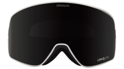 Black snow goggles with LumaLens logo and dark-tinted lens
