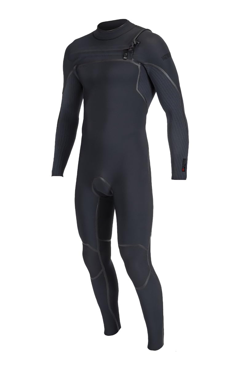 O'Neill Hyperfreak Fire 3/2mm+ Chest Zip Fullsuit - A00-Black-Black / Large