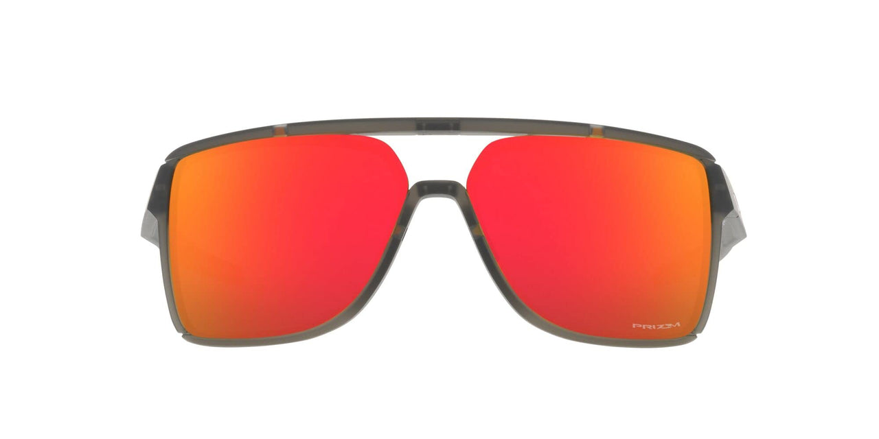 Oakley Castel Sunglasses - Matte Grey Smoke/Prizm Ruby / 63 mm - 888392593498
