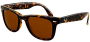 Ray-Ban Folding Wayfarer RB4105 Sunglasses - Light Havana / Crystal Brown - 805289161226