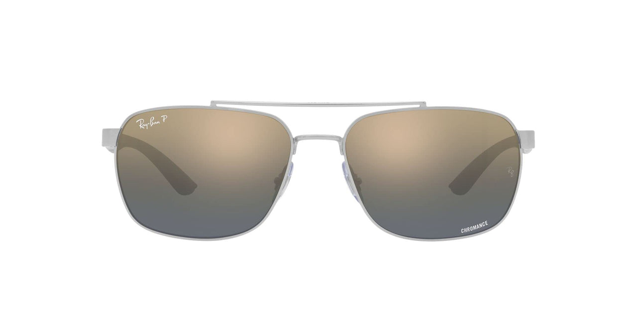 Ray-Ban Liteforce RB3701 Sunglasses - Silver/Blue Mirrored Gold Gradient Polarized / 59 mm - 8056597728386