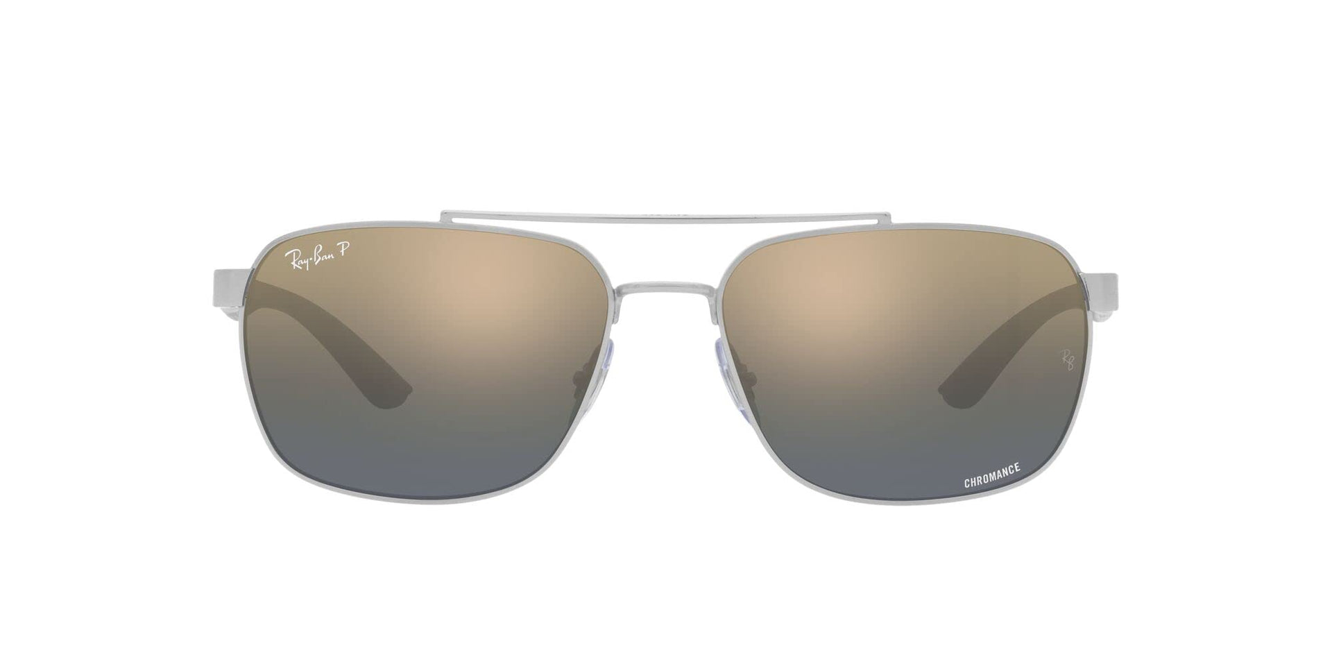 Ray-Ban Liteforce RB3701 Sunglasses - Silver/Blue Mirrored Gold Gradient Polarized / 59 mm - 8056597728386