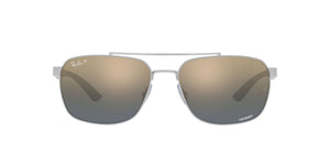 Silver/Blue Mirrored Gold Gradient Polarized