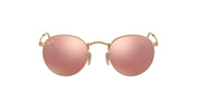 Ray-Ban Metal Glasses RB3447 Sunglasses - Matte Gold/Light Brown Mirrored Pink / 50 mm - 8053672227086