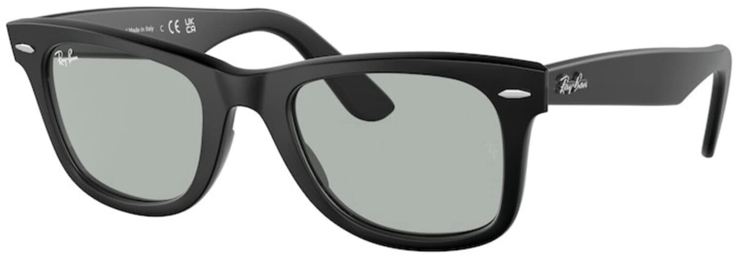 Ray-Ban Original Wayfarer Low Bridge Fit RB2140F Sunglasses - Matte Black/Light Grey / 52 mm - 8056597786843