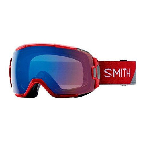 Smith Optics Vice goggle with red mirrored lens and red frame, SMITH logo strap