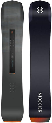 Men's Nidecker Thruster snowboard, dark gray and navy with N logo graphic
