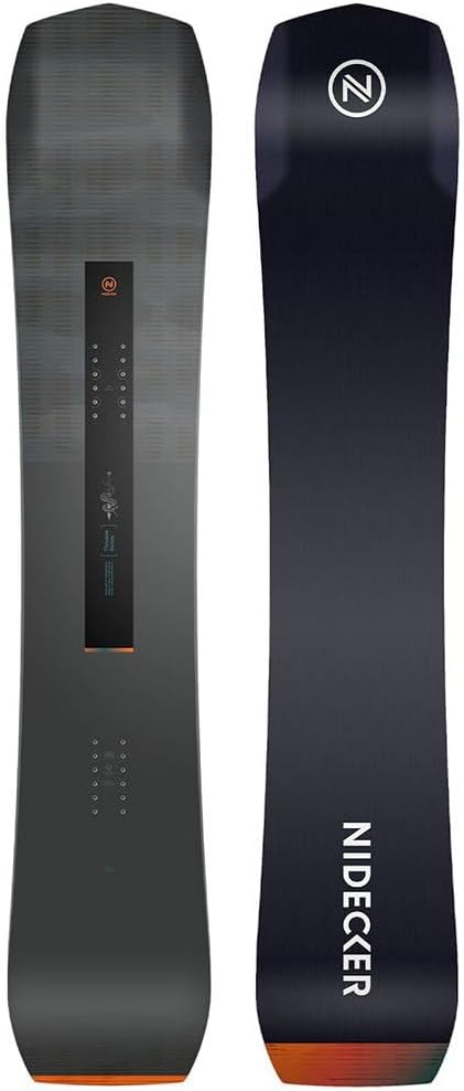 Men's Nidecker Thruster snowboard, dark gray and navy with N logo graphic