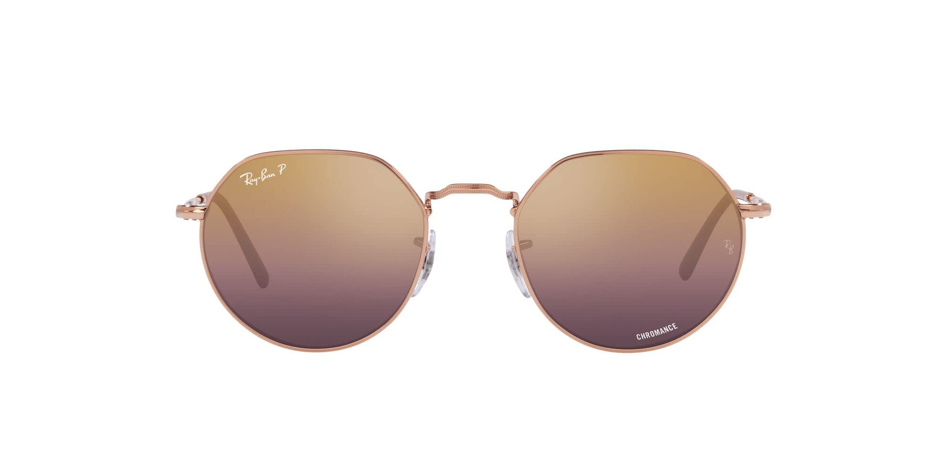 Ray-Ban Jack RB3565 Sunglasses - Rose Gold/Mirrored Red Gradient Polarized / 51 mm - 8056597784054