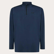 Oakley men's quarter-zip sweatshirt, navy, flat front view